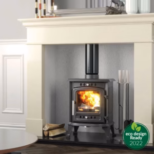Dunloe 5kW multi fuel freestanding stove in matt black finish