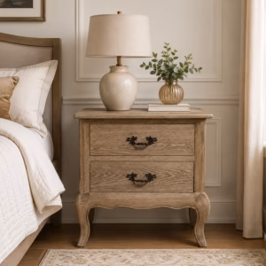 Solid Oak Bedside Table