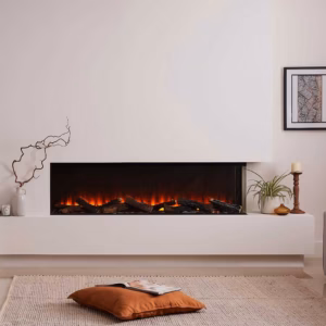 Forest 1600 electric fire with wide LED flame visuals and realistic log fuel bed.