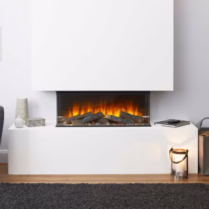 Forest 870 electric fire with realistic LED flame visuals and log fuel bed.