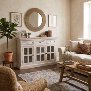 3 Door Stone Washed Cabinet