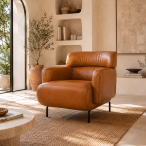 Jasper Arm Chair Leather Caramel