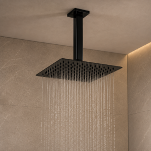 Trento Ceiling Shower Set - Black