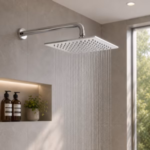 Arva Square 200mm Showerhead with 300mm Shower Arm