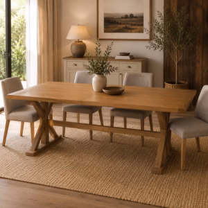 Harvard Solid Oak Rectangular Plain Dining Table